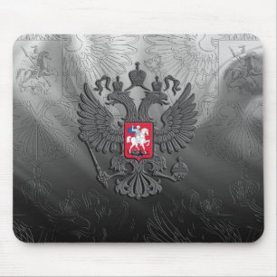 Russian symbol flag grey mouse pad