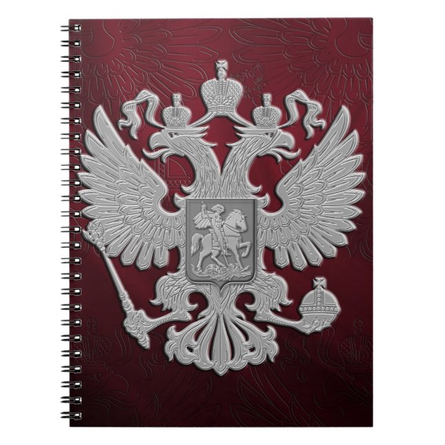 Russian symbol flag red spiral notebook (Front)