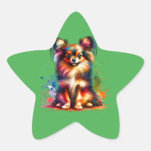 Russian Toy Dog Star Sticker