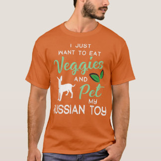 Russian Toy Funny Vegan Dog Lover Owner Xmas Birth T-Shirt