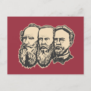 Russian Troika: Tolstoy, Dostoevsky, Chekhov Postcard