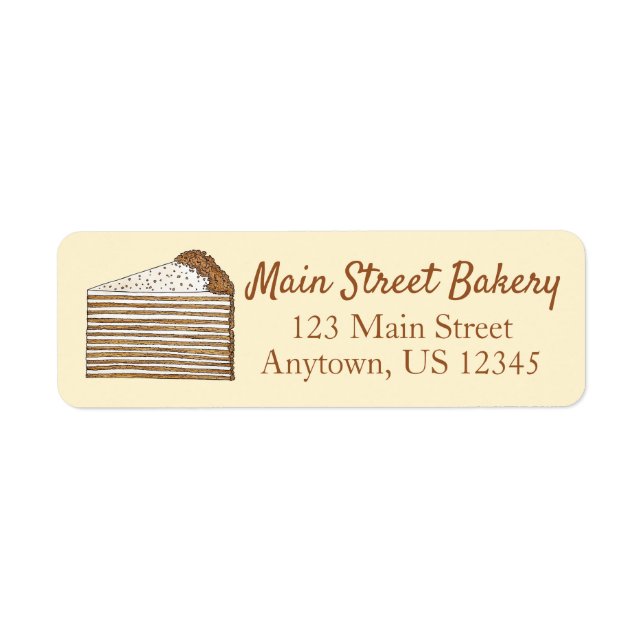 Russian Ukrainian Honey Cake Bakery Pastry Chef (Front)