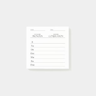 Russian Verbs Conjugation Practice Post-it Notes