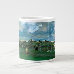 Russian Village Valentin Serov Large Coffee Mug