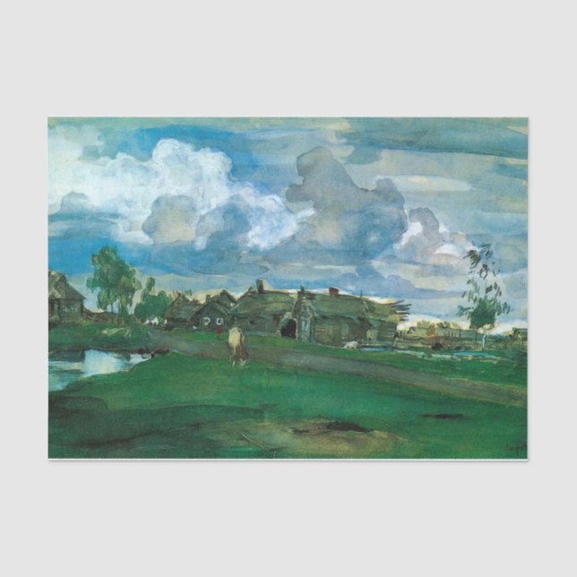 Russian Village Valentin Serov Tissue Paper (Front)