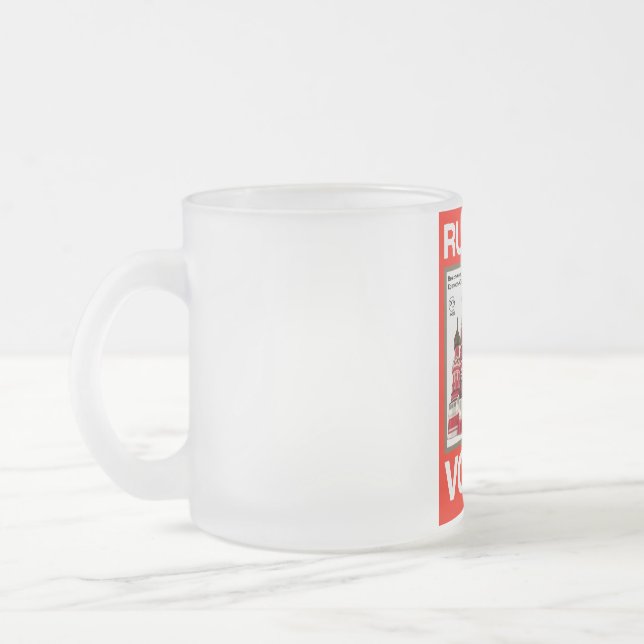 RUSSIAN VODKA FROSTED GLASS COFFEE MUG (Left)