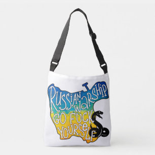 Russian War Ship in Ukraine Crossbody Bag