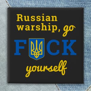 Russian Warship Go F Yourself Ukraine Button