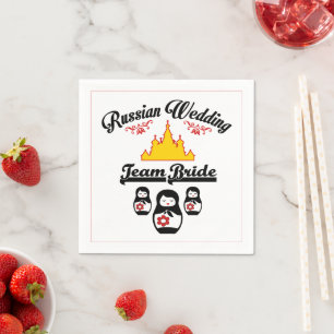 Russian Wedding, Team Bride. Napkins