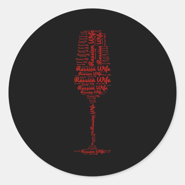 Russian Wife Happy Russian Life Women Russia Russi Classic Round Sticker (Front)