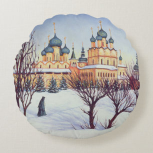 Russian Winter 2004 Round Cushion