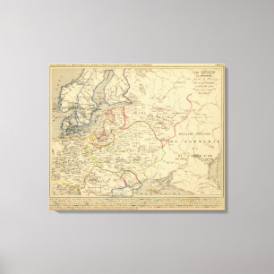 Russie, Pologne, Suede, Norwege, Danemarck Canvas Print