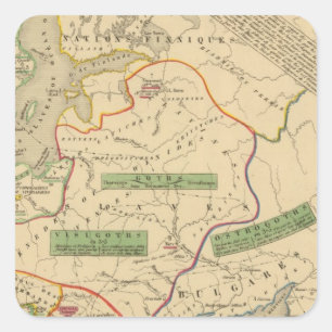 Russie, Suede, Norwege Square Sticker