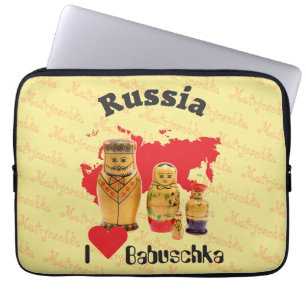 Russland - Russia Babuschka Gerätehülle 10" - 15" Laptop Sleeve