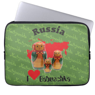 Russland - Russia Babuschka Gerätehülle 10" - 15" Laptop Sleeve
