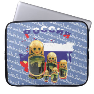 Russland - Russia Babuschka Gerätehülle 10" - 15" Laptop Sleeve