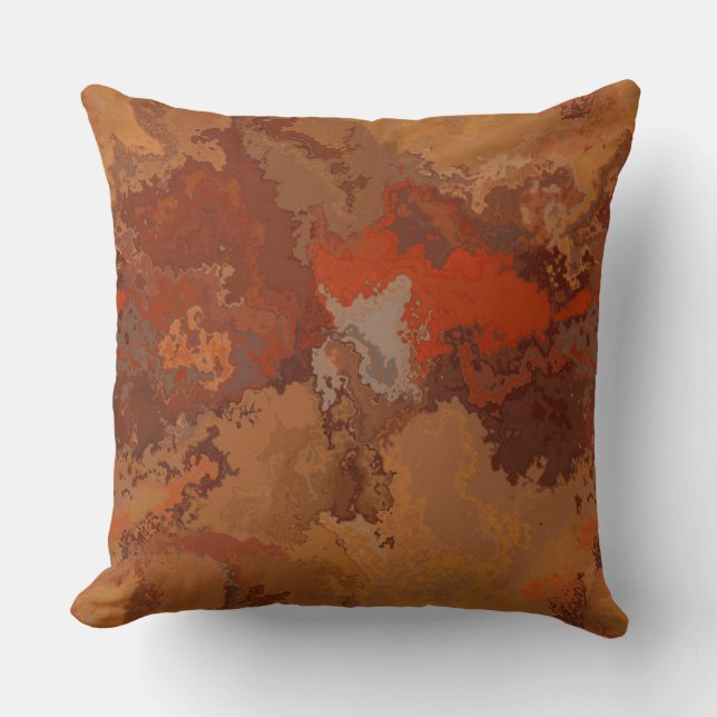 Rust abstract 6 cushion (Front)