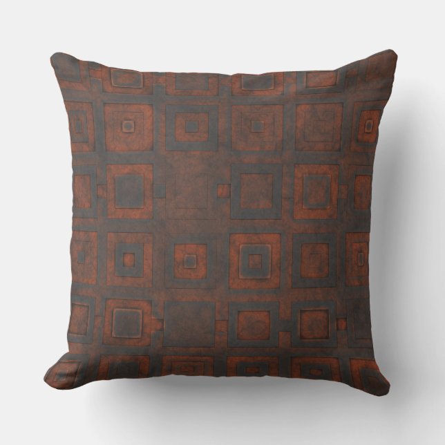 Rust Abstract Cushion (Front)