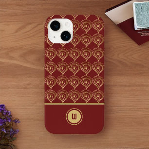 Rust and Gold Boho Monogram Pattern Case-Mate iPhone 14 Case