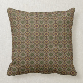 Rust And Green Patern Cushion
