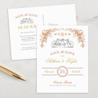 Rust and Honey Vintage Bicycle Save the Date