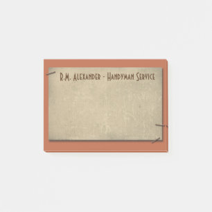 Rust and Tan with Staples Masculine Custom Post-It Post-it Notes