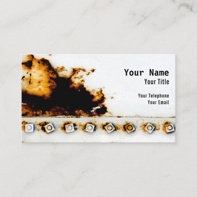 Rust Art - Cool Fun Unique Business Card (Front)