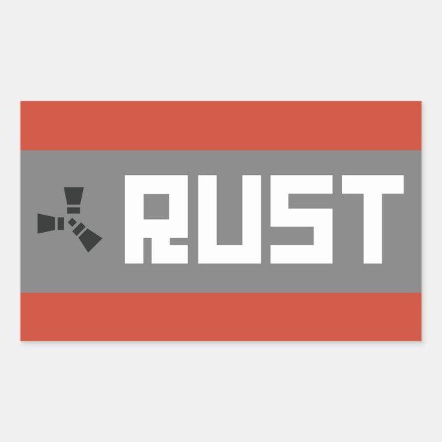RUST Banner BGWG Rectangular Sticker (Front)