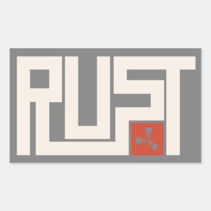 RUST Banner CRWaG Rectangular Sticker