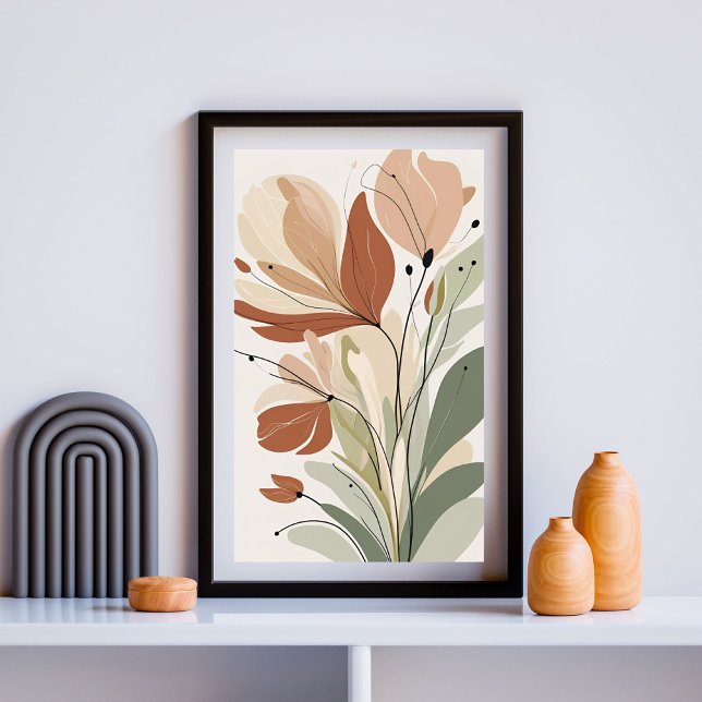 Rust Bloom Serenity IV – Contemporary Botanical  Poster (Creator Uploaded)