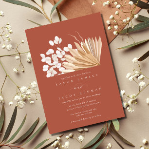 Rust Boho Fall Wedding Invitation