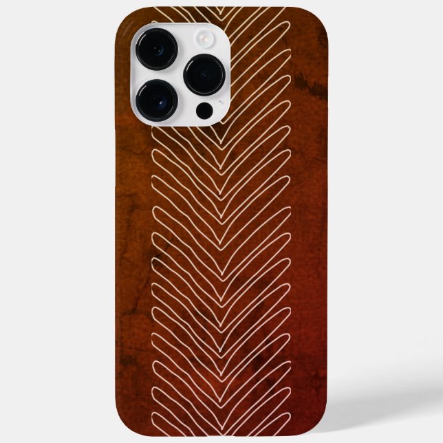 Rust Brown Modern Tribal African Arrows Case-Mate iPhone Case (Back)