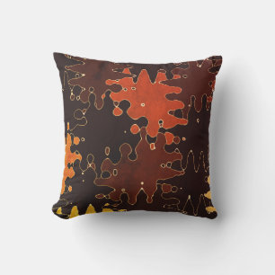 Rust Brown Orange Modern Unique Trendy Rustic Cushion