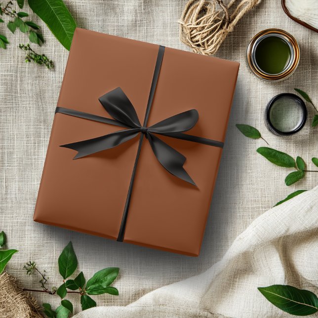 Rust Brown Solid Colour | Classic | Elegant Wrapping Paper (Creator Uploaded)