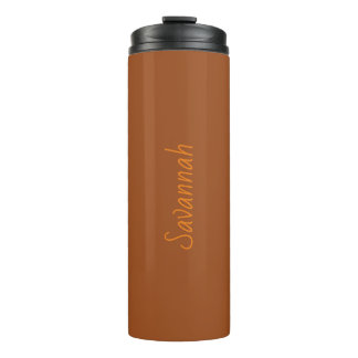 Rust-Brown Thermal Tumbler