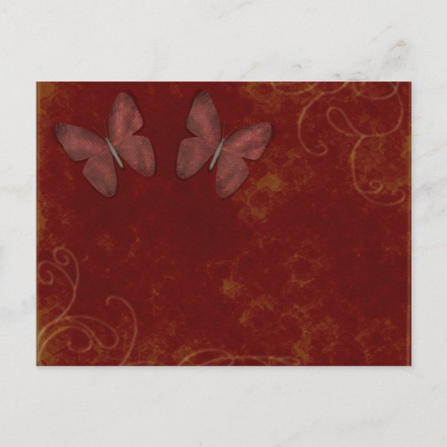 Rust Butterflies Postcard (Front)