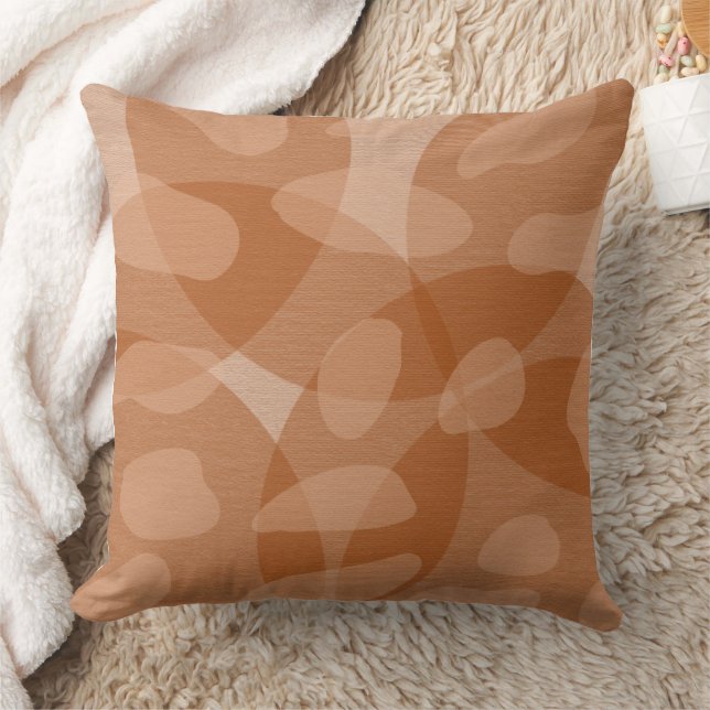 Rust Colour Geometric Earth Tones Cushion (Blanket)
