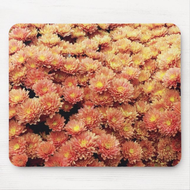 Rust coloured mums mouse pad (Front)