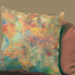 Rust & Earth Abstract Design Cushion<br><div class="desc">Modern throw pillow features an artistic brushstroke design in a rust and earth toned colour palette with golden yellow, orange, blue and green accents. An artistic design in a complimentary colour palette, this stylish throw pillow is bound to add a splash of colour to any modern room. A stylish artistic...</div>