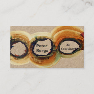 Rust Earth Watercolor Abstract Artists Painters Business Card