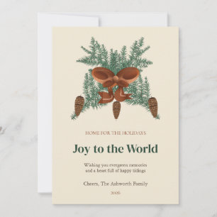 Rust Fir Cross Family Christmas Card