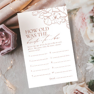 Rust floral how old was the bride game