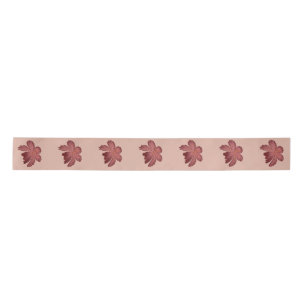 Rust Floral Seamless Pattern Large Flowers Minimal Satin Ribbon
