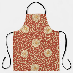 Rust Flowers All-Over Print Apron