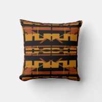 Rust Gold on Black Southwest Art Mosaic Design