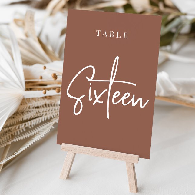 Rust Hand Scripted Table SIXTEEN Number (Creator Uploaded)