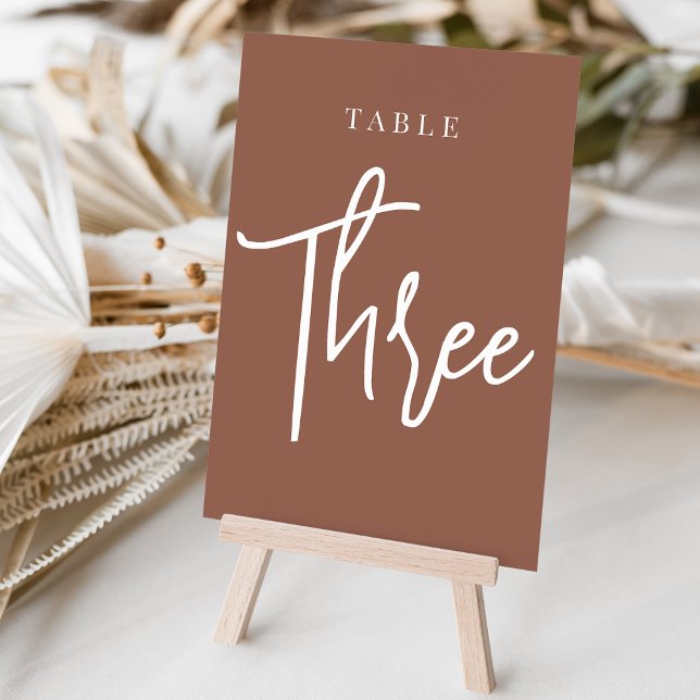 Rust Hand Scripted Table THREE Number (Creator Uploaded)