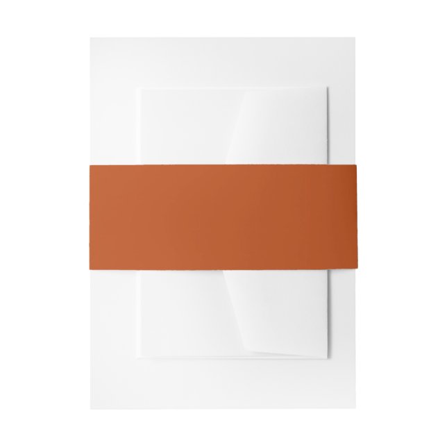 Rust High Quality Coloured Invitation Belly Band (Front Example)