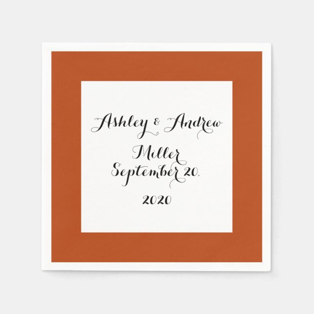 Rust High Quality Coloured Napkin (Front)