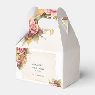 Rust Leaves Pumpkin Fall Bridal Shower Favour Box